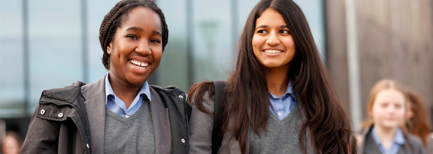 girls walking
